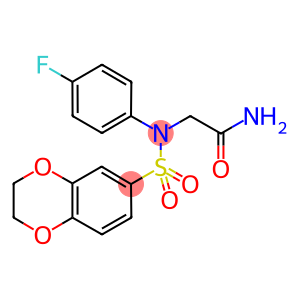 2-[(2,3-dihydro-1,4-benzodioxin-6-ylsulfonyl)-4-fluoroanilino]acetamide