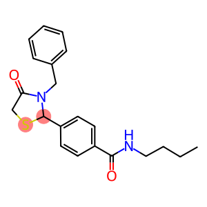 4-(3-benzyl-4-oxo-1,3-thiazolidin-2-yl)-N-butylbenzamide