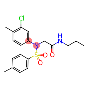 2-{3-chloro-4-methyl[(4-methylphenyl)sulfonyl]anilino}-N-propylacetamide