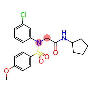 2-{3-chloro[(4-methoxyphenyl)sulfonyl]anilino}-N-cyclopentylacetamide