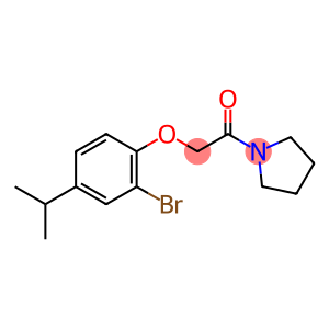 2-bromo-4-isopropylphenyl 2-oxo-2-(1-pyrrolidinyl)ethyl ether