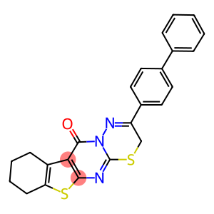 2-[1,1'-biphenyl]-4-yl-7,8,9,10-tetrahydro-3H,11H-[1]benzothieno[2',3':4,5]pyrimido[2,1-b][1,3,4]thiadiazin-11-one