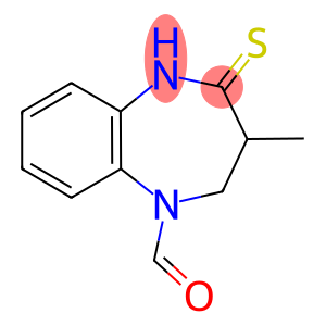 3-methyl-4-thioxo-2,3,4,5-tetrahydro-1H-1,5-benzodiazepine-1-carbaldehyde