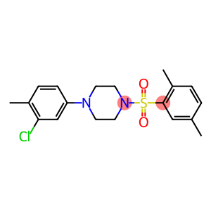 1-(3-chloro-4-methylphenyl)-4-[(2,5-dimethylphenyl)sulfonyl]piperazine