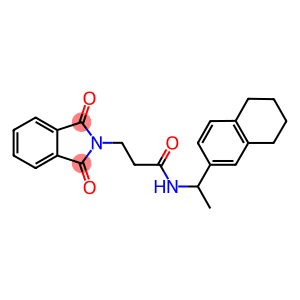 3-(1,3-dioxo-1,3-dihydro-2H-isoindol-2-yl)-N-[1-(5,6,7,8-tetrahydro-2-naphthalenyl)ethyl]propanamide