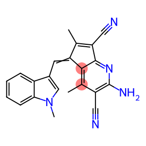 (5Z)-2-amino-4,6-dimethyl-5-[(1-methyl-1H-indol-3-yl)methylidene]-5H-cyclopenta[b]pyridine-3,7-dicarbonitrile