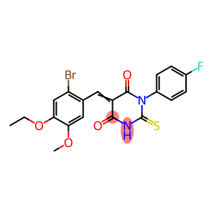 (5E)-5-(2-bromo-4-ethoxy-5-methoxybenzylidene)-1-(4-fluorophenyl)-2-thioxodihydropyrimidine-4,6(1H,5H)-dione