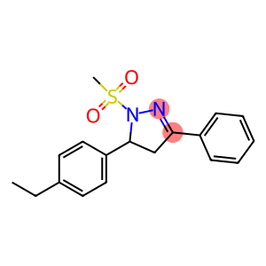 5-(4-ethylphenyl)-1-(methylsulfonyl)-3-phenyl-4,5-dihydro-1H-pyrazole