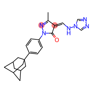 2-[4-(1-adamantyl)phenyl]-5-methyl-4-[(4H-1,2,4-triazol-4-ylamino)methylene]-2,4-dihydro-3H-pyrazol-3-one