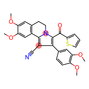 2-(3,4-dimethoxyphenyl)-8,9-dimethoxy-3-(thien-2-ylcarbonyl)-5,6-dihydropyrrolo[2,1-a]isoquinoline-1-carbonitrile