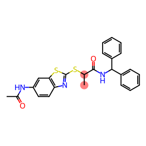 2-{[6-(acetylamino)-1,3-benzothiazol-2-yl]sulfanyl}-N-benzhydrylpropanamide