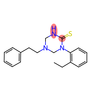 1-(2-ethylphenyl)-5-(2-phenylethyl)-1,3,5-triazinane-2-thione