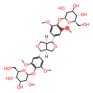 4-{(1R,3aS,4R,6aS)-4-[4-(beta-D-glucopyranosyloxy)-3,5-dimethoxyphenyl]tetrahydro-1H,3H-furo[3,4-c]furan-1-yl}-2,6-dimethoxyphenyl beta-D-glucopyranoside