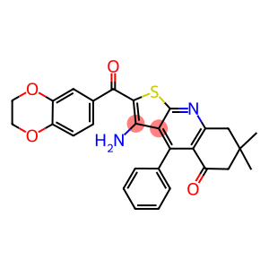 3-amino-2-(2,3-dihydro-1,4-benzodioxin-6-ylcarbonyl)-7,7-dimethyl-4-phenyl-7,8-dihydrothieno[2,3-b]quinolin-5(6H)-one