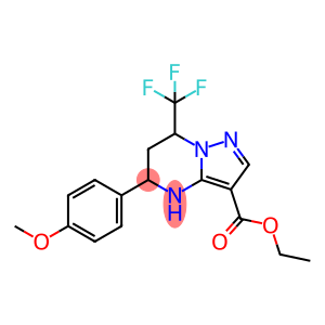 ethyl 5-(4-methoxyphenyl)-7-(trifluoromethyl)-4,5,6,7-tetrahydropyrazolo[1,5-a]pyrimidine-3-carboxylate