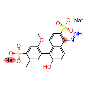 Disodium6-hydroxy-5-(2-methoxy-5-methyl-4-sulfonato-phenyl)diazenyl-naphthalene-2-sulfonate