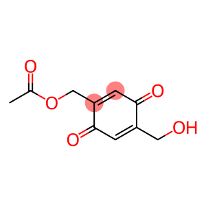 2,5-Cyclohexadiene-1,4-dione, 2-[(acetyloxy)methyl]-5-(hydroxymethyl)- (9CI)