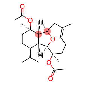 5,12-Epoxybenzocyclodecene-1,6-diol, 1,2,3,4,4a,5,6,7,8,11,12,12a-dodecahydro-1,6,10-trimethyl-4-(1-methylethyl)-, diacetate, (1R,4R,4aR,5R,6R,9E,12R,12aS)-