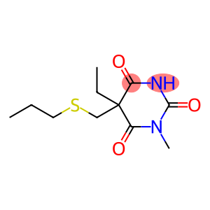 5-Ethyl-1-methyl-5-(propylthiomethyl)-2-sodiooxy-4,6(1H,5H)-pyrimidinedione