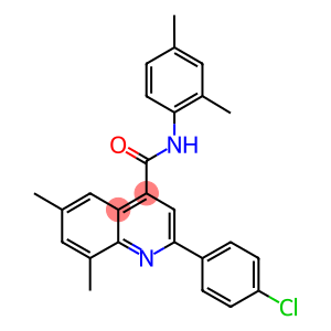 2-(4-chlorophenyl)-N-(2,4-dimethylphenyl)-6,8-dimethyl-4-quinolinecarboxamide