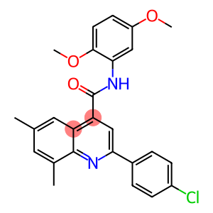 2-(4-chlorophenyl)-N-(2,5-dimethoxyphenyl)-6,8-dimethyl-4-quinolinecarboxamide