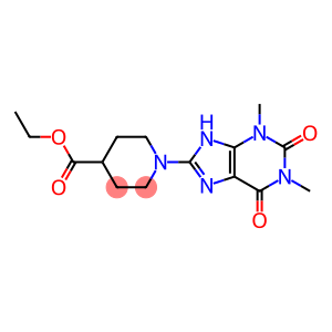 ETHYL 1-(1,3-DIMETHYL-2,6-DIOXO-2,3,6,7-TETRAHYDRO-1H-PURIN-8-YL)PIPERIDINE-4-CARBOXYLATE