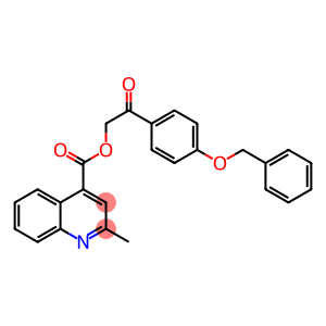 2-[4-(benzyloxy)phenyl]-2-oxoethyl 2-methyl-4-quinolinecarboxylate