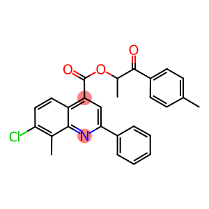 1-methyl-2-(4-methylphenyl)-2-oxoethyl 7-chloro-8-methyl-2-phenyl-4-quinolinecarboxylate