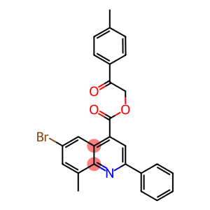 2-(4-methylphenyl)-2-oxoethyl 6-bromo-8-methyl-2-phenyl-4-quinolinecarboxylate