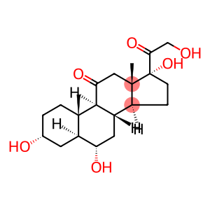 Pregnane-11,20-dione, 3,6,17,21-tetrahydroxy-, (3α,5α,6α)- (9CI)