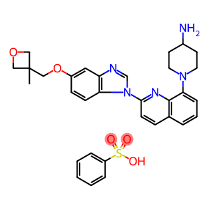 [1-[2-[5-[(3-Methyloxetan-3-yl)methoxy]benzimidazol-1-yl]quinolin-8-yl]piperidin-4-yl]amine mono(benzenesulfonate)