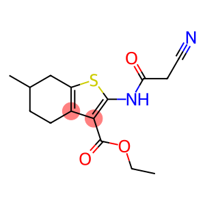 ethyl 2-[(cyanoacetyl)amino]-6-methyl-4,5,6,7-tetrahydro-1-benzothiophene-3-carboxylate