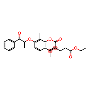 ethyl 3-[4,8-dimethyl-2-oxo-7-(1-oxo-1-phenylpropan-2-yl)oxychromen-3-yl]propanoate