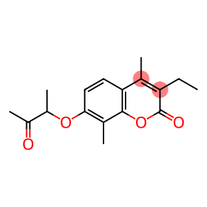 3-ethyl-4,8-dimethyl-7-(3-oxobutan-2-yloxy)chromen-2-one