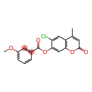 (6-chloro-4-methyl-2-oxochromen-7-yl) 3-methoxybenzoate