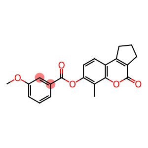 (6-methyl-4-oxo-2,3-dihydro-1H-cyclopenta[c]chromen-7-yl) 3-methoxybenzoate