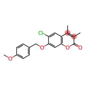 6-chloro-7-[(4-methoxyphenyl)methoxy]-3,4-dimethylchromen-2-one