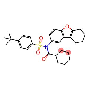 4-tert-butyl-N-(cyclohexylcarbonyl)-N-(6,7,8,9-tetrahydrodibenzo[b,d]furan-2-yl)benzenesulfonamide