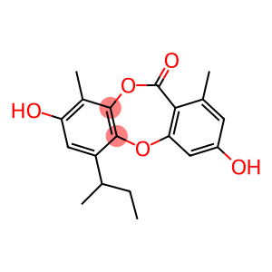 3,8-Dihydroxy-1,9-dimethyl-6-(1-methylpropyl)-11H-dibenzo[b,e][1,4]dioxepin-11-one