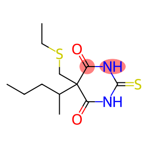 4,6(1H,5H)-Pyrimidinedione, 5-[(ethylthio)methyl]dihydro-5-(1-methylbutyl)-2-thioxo-