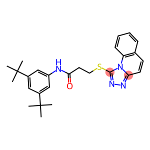 N-(3,5-ditert-butylphenyl)-3-([1,2,4]triazolo[4,3-a]quinolin-1-ylsulfanyl)propanamide