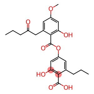 Benzoic acid, 2-hydroxy-4-[[2-hydroxy-4-methoxy-6-(2-oxopentyl)benzoyl]oxy]-6-propyl-