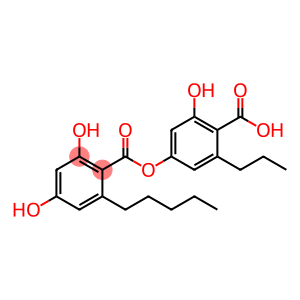 Benzoic acid, 2,4-dihydroxy-6-pentyl-, 4-carboxy-3-hydroxy-5-propylphenyl ester