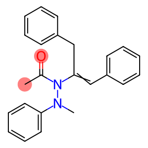 Acetic acid, 2-methyl-2-phenyl-1-[2-phenyl-1-(phenylmethyl)ethenyl]hydrazide