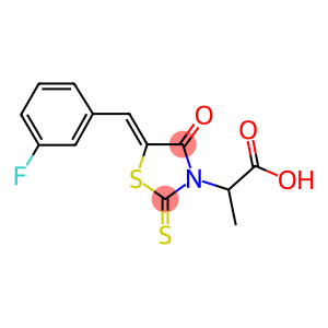2-[5-(3-FLUORO-BENZYLIDENE)-4-OXO-2-THIOXO-THIAZOLIDIN-3-YL]-PROPIONIC ACID