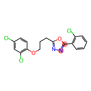 2-(2-chlorophenyl)-5-[3-(2,4-dichlorophenoxy)propyl]-1,3,4-oxadiazole