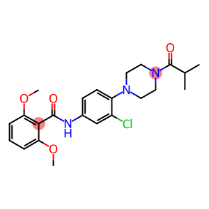 N-[3-chloro-4-(4-isobutyryl-1-piperazinyl)phenyl]-2,6-dimethoxybenzamide