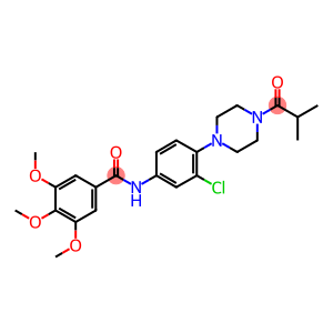 N-[3-chloro-4-(4-isobutyryl-1-piperazinyl)phenyl]-3,4,5-trimethoxybenzamide