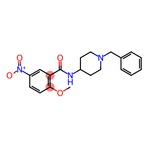 N-(1-benzyl-4-piperidinyl)-5-nitro-2-methoxybenzamide