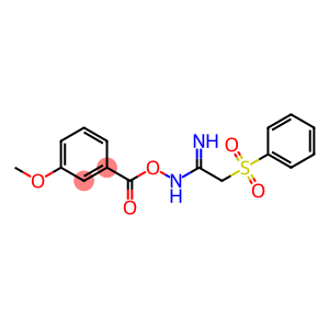 N'-[(3-METHOXYBENZOYL)OXY]-2-(PHENYLSULFONYL)ETHANIMIDAMIDE